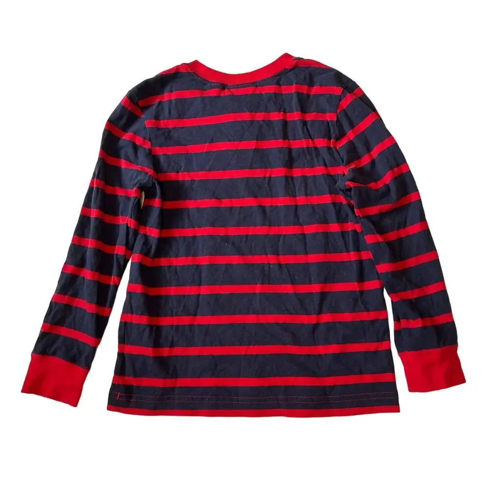 Hanna Andersson 100% Cotton Striped Henley Top 120